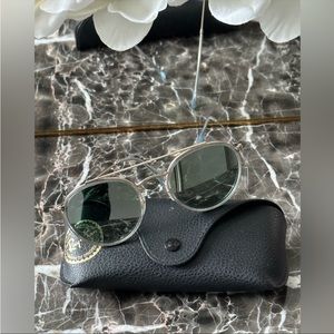 AUTHENTIC RAY BAN RB3647N Round Aviator Trendy Gold Sunglasses- w/ prescription